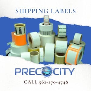 Precocity ad: shipping labels